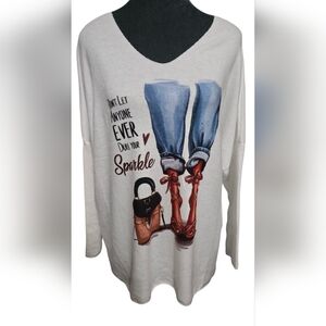 #979 Yolly Don't Let Anyone Ever Dull Your Sparkle Long Sleeve Top